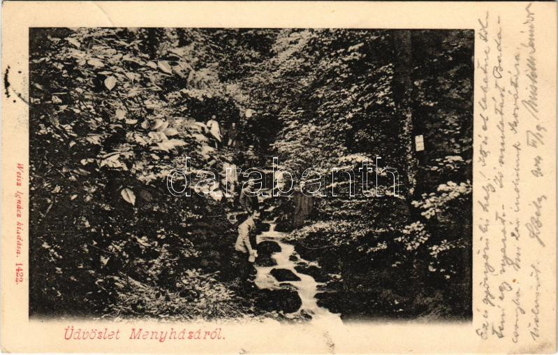 1904 Menyháza, Monyásza, Moneasa; kirándulók. Weisz Ignác 1422. / hikers