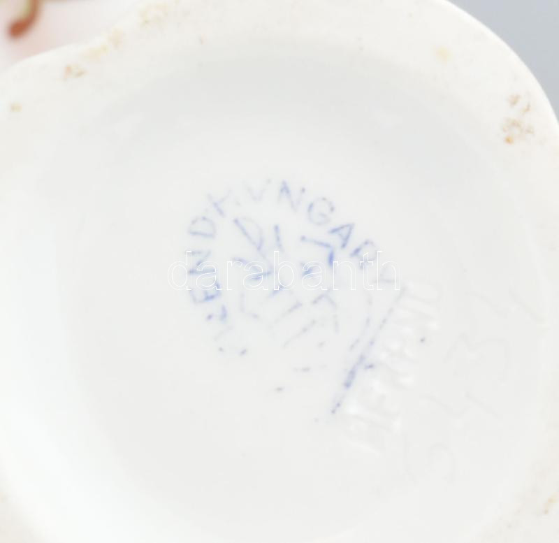 2db Herendi Viktória mintás vázácska. Kézzel festett, jelzett, kis kopásokkal. 7 cm - Image 2