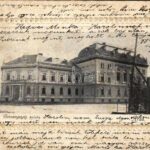 1902 Arad, Törvényszéki palota télen. Kubina B. kiadása / court in winter (EB)
