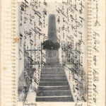 1905 Arad, Vesztőhely télen. Kubina B. kiadása / monument in winter (b)