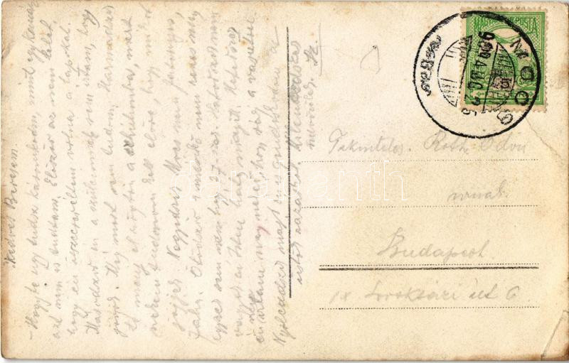 1909 Mócs, Mociu; cséplés gőzgéppel / treshing with steam machine. photo (EK) - Image 2