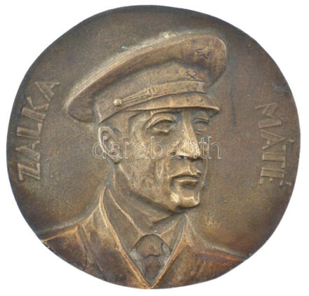 DN 'Zalka Máté' egyoldalas bronz emlékérem (83mm) T:1