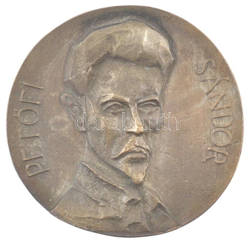 DN 'Petőfi Sándor' egyoldalas bronz emlékérem (83mm) T:1-