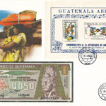 Guatemala 1988. 50c felbélyegzett borítékban, bélyegzéssel T:I Guatemala 1988. 50 Centavos in envelope with stamp and cancellation C:UNC
