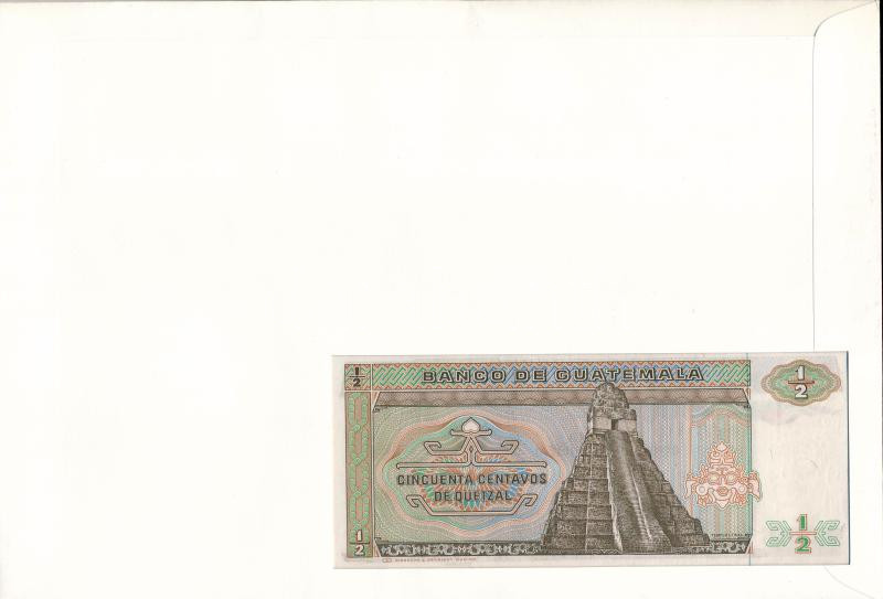 Guatemala 1988. 50c felbélyegzett borítékban, bélyegzéssel T:I Guatemala 1988. 50 Centavos in envelope with stamp and cancellation C:UNC - Image 2