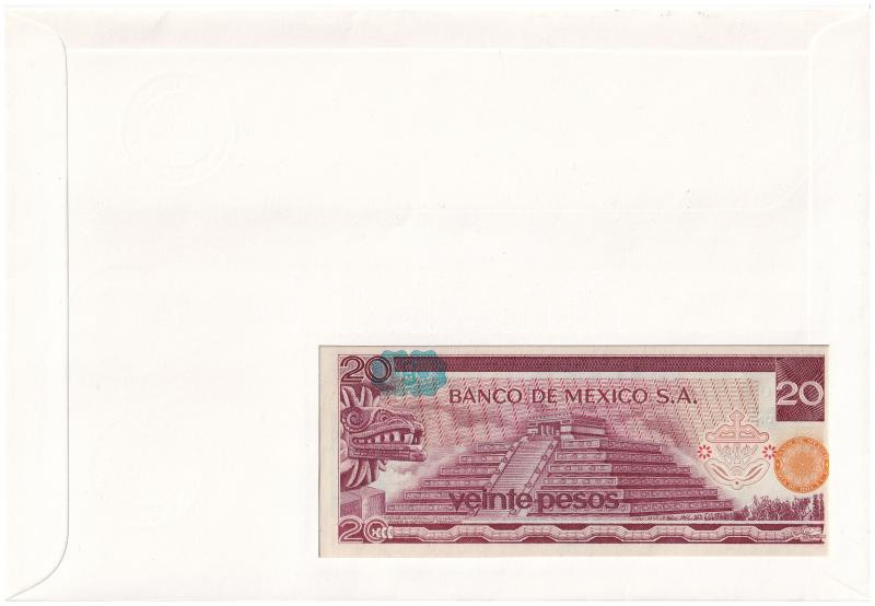 Mexikó 1977. 20P felbélyegzett borítékban, bélyegzéssel T:I Mexico 1977. 20 Pesos in envelope with stamp and cancellation C:UNC - Image 2