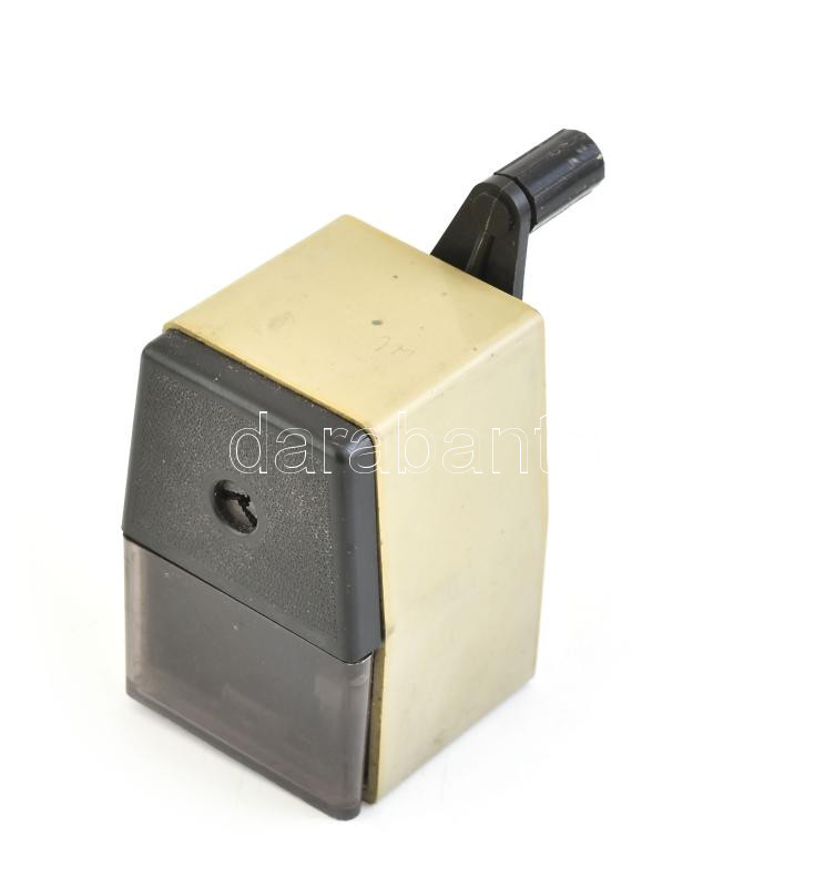 Hema GDR retró német ceruzahegyező, műanyag és fém, pót hegyező alkatrésszel, m: 11,5 cm
