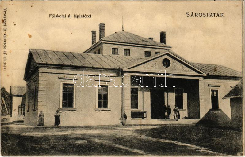 1914 Sárospatak, Főiskolai új tápintézet. Trocsányi B. felvétele és kiadása