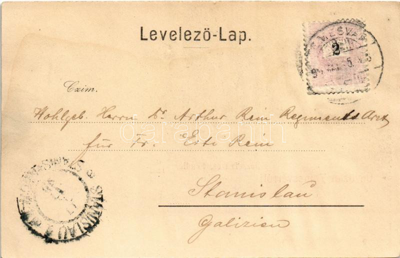 1899 (Vorläufer) Temesvár, Timisoara; Józsefváros, Scudier tér, üzletek, piac. Kossak József udvari fényképész kiadása / Iosefin, square, market, shops (r) - Image 2