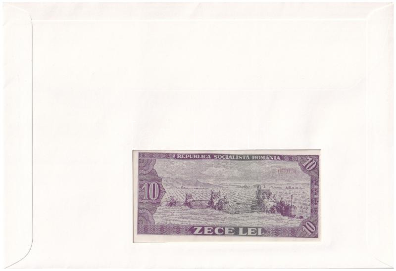 Románia 1966. 10L felbélyegzett borítékban, bélyegzéssel T:I Romania 1966. 10 Lei in envelope with stamp and cancellation C:UNC - Image 2