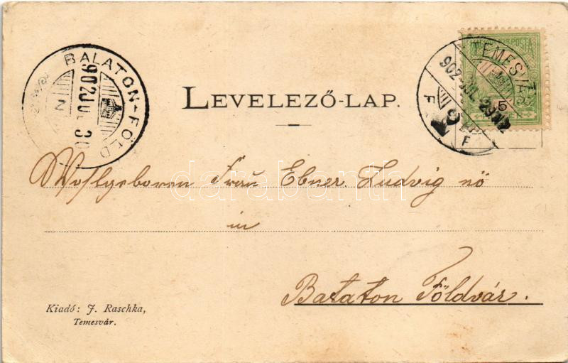 1902 Temesvár, Timisoara; Ferenc József színház. Raschka kiadása / theatre (EK) - Image 2