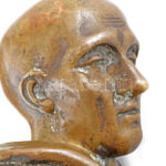 DONATELLO mellszobra, 1900 körüli, bronz, patina, hátlapján felirat: 'Donatello 1456 florenzo'. Talapzat nélkül. 1900 körül. m: 16 cm - Image 2