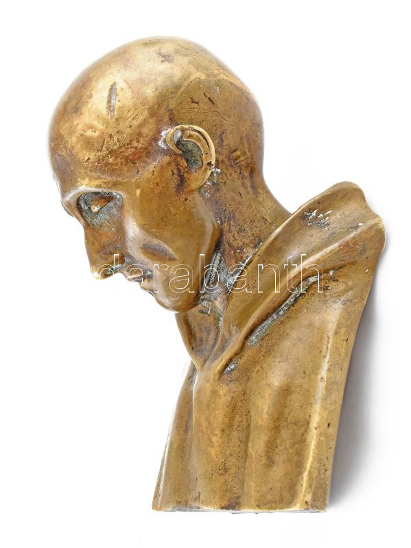 DONATELLO mellszobra, 1900 körüli, bronz, patina, hátlapján felirat: 'Donatello 1456 florenzo'. Talapzat nélkül. 1900 körül. m: 16 cm - Image 3