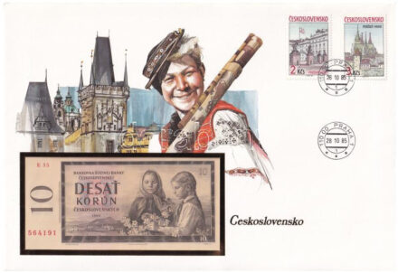 Csehszlovákia 1960. 10K felbélyegzett borítékban, bélyegzéssel T:I Czechoslovakia 1960. 10 Korun in envelope with stamp and cancellation C:UNC