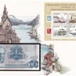 Norvégia 1977. 10K felbélyegzett borítékban, bélyegzéssel T:I Norway 1977. 10 Kroner in envelope with stamp and cancellation C:UNC