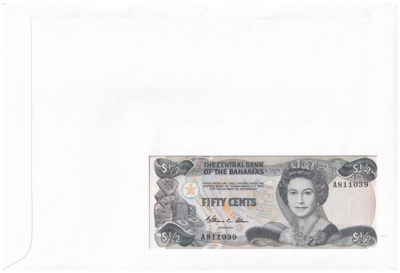 Bahamák 1984. 50c felbélyegzett borítékban, bélyegzéssel T:I Bahamas 1984. 50 Cents in envelope with stamp and cancellation C:UNC - Image 2