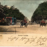 1901 Bruxelles, Brussels; Avenue Louise / street view, tram (fl)
