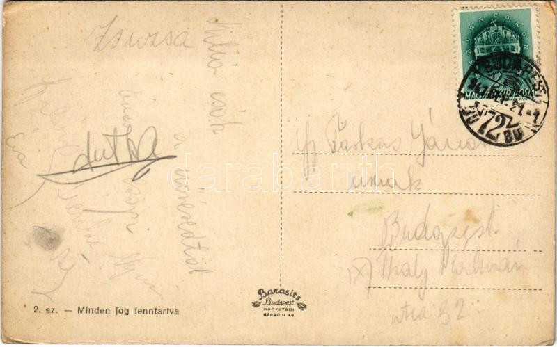 1941 Ráckeve, Duna részlet, gőzhajó, híd, Római katolikus templom, Hősök szobra és tere, M. kir. kastély, HÉV (Helyiérdekű Vasút) állomás, vasútállomás (EK) - Image 2