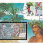 Szamoa 1990. 2T felbélyegzett borítékban, bélyegzéssel T:I Samoa 1990. 2 Tala in envelope with stamp and cancellation C:UNC