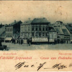1899 (Vorläufer) Sopron, Oedenburg; Várkerület, Várostorony, Varga és Dukasz üzlete. Kummert N. Lajos kiadása (EB)