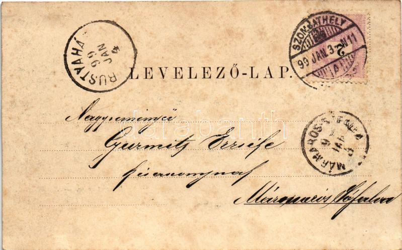 1899 (Vorläufer) Sopron, Oedenburg; Várkerület, Várostorony, Varga és Dukasz üzlete. Kummert N. Lajos kiadása (EB) - Image 2