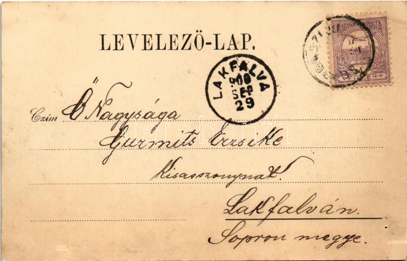 1900 Pannonhalma, Győr felől. Dr. Récsey Victor kiadása - Image 2