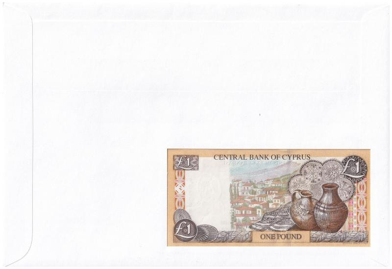 Ciprus 1997. 1P felbélyegzett borítékban, bélyegzéssel T:I Cyprus 1997. 1 Pound in envelope with stamp and cancellation C:UNC - Image 2
