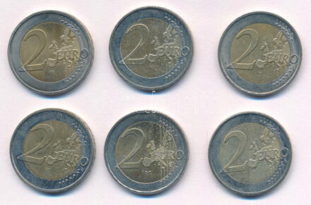 Németország 2006-2015. 2E 6xklf 'Németországi tartományok' forgalmi emlékkiadások T:1- patina Germany 2006-2015. 2 Euro 6xdiff 'German provinces' circulating commemorative issues C:AU patina