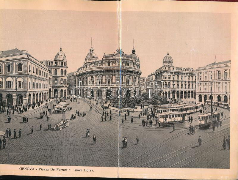 cca 1910-1920 Ricordo di Firenze, képes leporelló fekete-fehér fotókkal, panorámaképekkel. Kissé sérült, a leporellótól elvált borítóval. - Image 2
