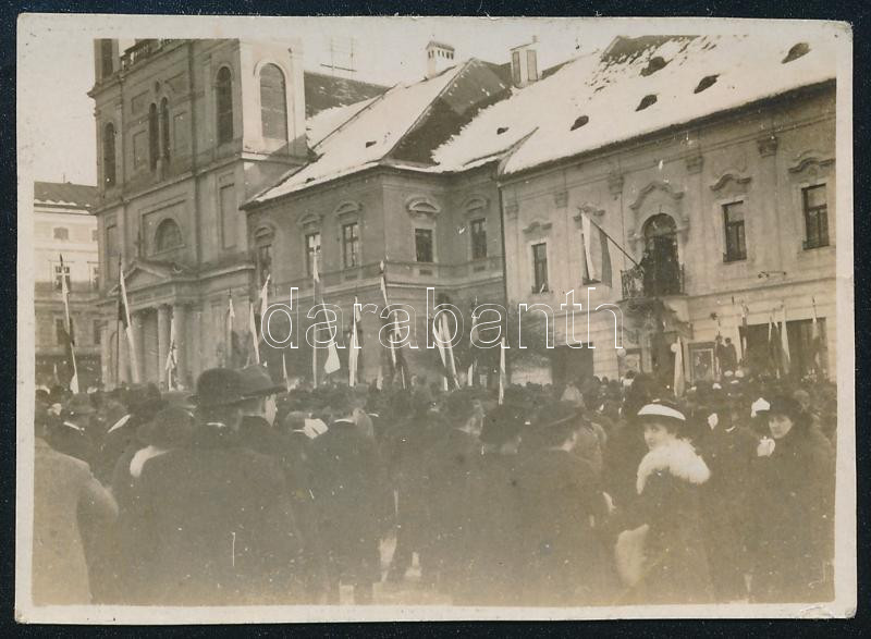 cca 1930 Besztercebánya, Fő tér, fotó, 4×5,5 cm / Banská Bystrica