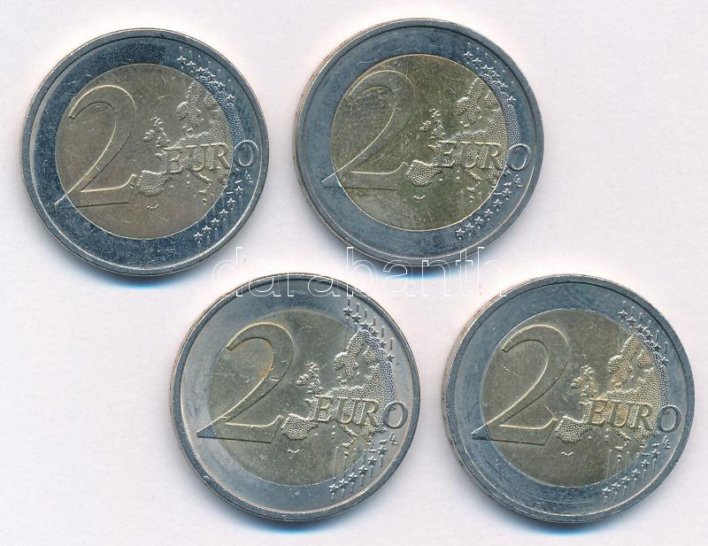Németország 2010-2015. 2E 4xklf forgalmi emlékkiadás T:1- Germany 2007-2015. 2 Euro 4xdiff circulating commemorative issues C:AU - Image 2