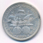 Amerikai Egyesült Államok 1893. 1/2$ Ag 'Columbiai fél dollár' T:1--2 USA 1893. 1/2 Dollars Ag 'Columbian Half-Dollar' C:AU-XF Krause KM#117 - Image 2
