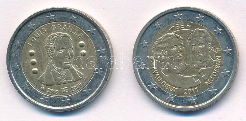 Belgium 2000-2010. 2E 2xklf forgalmi emlékkiadás T:1- Belgium 2000-2010. 2 Euro 2xdiff circulating commemorative issues C:AU - Image 2