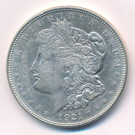 Amerikai Egyesült Államok 1921. 1$ Ag 'Morgan' kapszulában T:2 karc USA 1921. 1 Dollar Ag 'Morgan' in capsule C:XF scratch Krause KM#110