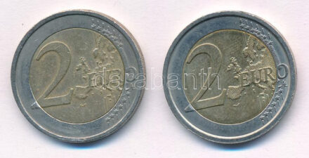 Írország 2007. 2E 'A Római Szerződés 50 éve' + Olaszország 2013. 2E 'Dante' T:1-,2 patina Ireland 2007. 2 Euro 'Conradh na Róimhe 50 Bliain' + Italy 2 Euro 'Dante' C:AU,XF patina