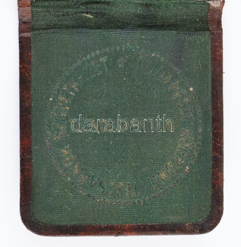 Budapesti Központi Tejátvevő Csarnok Notesz belül feliratos borító bronz tehén figurával 6x6 cm - Image 2