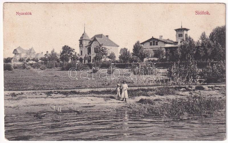 1909 Siófok, nyaralók. Balaton áruház kiadása (EK)