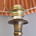 Bronz lámpa, felújított szerelékkel, működik, ernyővel, m: 66 cm - Image 2