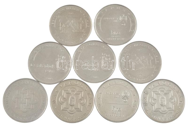 2015. 50Ft 'Nemzeti és történelmi emlékhelyek' + 2016. 50Ft 'Hetvenéves a forint' (2x) + 2017. 50Ft 'Fina World Championships' (2x) + 2018. 50Ft 'Jégkorong világbajnokság (2x) + 50Ft 'Családok éve' (2x) T:1-