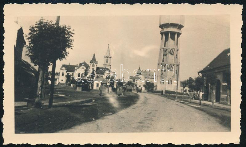 1932 Siófok, víztorony, fotó, 6,5×11 cm