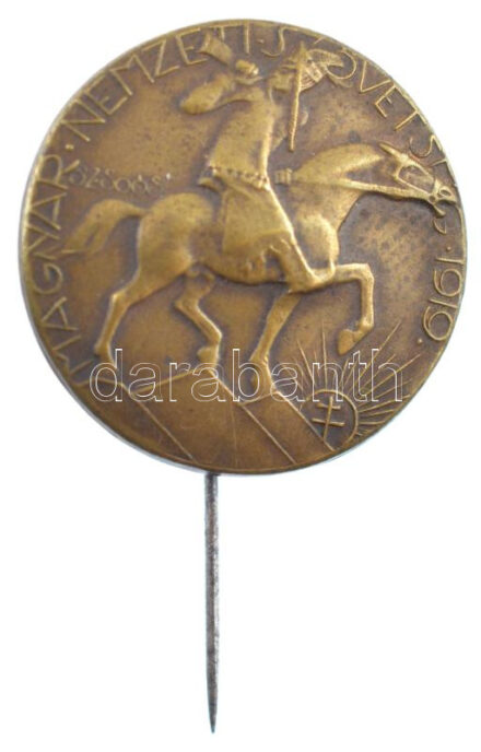 Szamosi Soós Vilmos (1885-1972) 1919. 'Magyar Nemzeti Szövetség' irredenta szervezet bronz jelvénye (27mm) T:1 patina