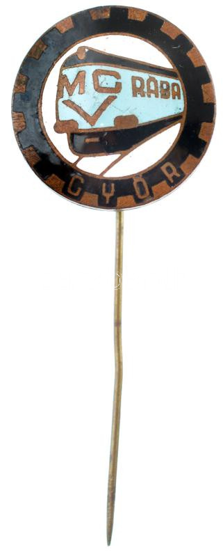 ~1965. 'MC Rába - Győr' Győri Vagon és Gépgyár zománcos réz jelvénye (19mm) T:1- kis zománchiba