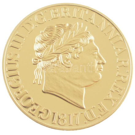 DN 'Történelmi aranypénzek - III. György sovereign' aranyozott Cu-Ni utánveret 'COPY' beütéssel (20g/38,61mm) T:PP