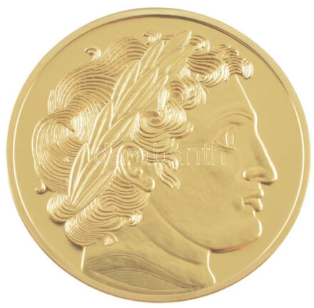 DN 'Történelmi aranypénzek - II. Philipposz, stater, i.e. 324' aranyozott Cu-Ni utánveret 'COPY' beütéssel (20g/38,61mm) T:PP