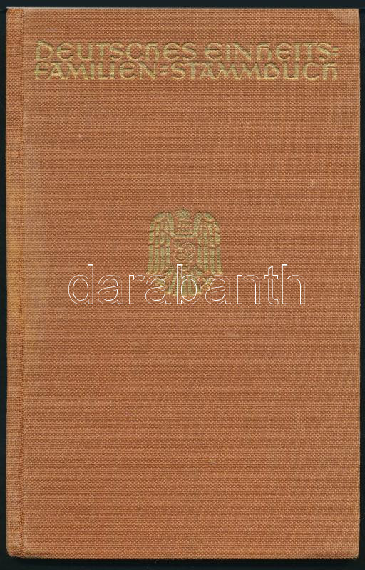 1938 Deutsches Einheits Familienstammbuch / Német Birodalmi család nyilvántartási könyv, bejegyzésekkel, bélyegzőkkel