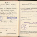 1938 Deutsches Einheits Familienstammbuch / Német Birodalmi család nyilvántartási könyv, bejegyzésekkel, bélyegzőkkel - Image 3