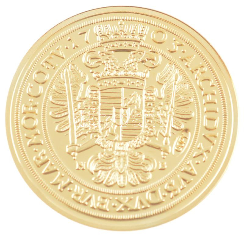 DN 'Történelmi aranypénzek - I. Lipót 10 Dukát 1703' aranyozott Cu-Zn utánveret 'COPY' beütéssel, kapszulában (38mm) T:PP - Image 2