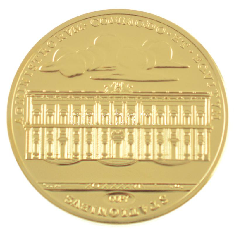 DN 'Történelmi aranypénzek - XII. Kelemen pápa 1737' aranyozott Cu-Zn utánveret 'COPY' beütéssel, kapszulában (38mm) T:PP - Image 2