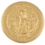 DN 'Történelmi aranypénzek - Rudolf 10 dukát, 1603' aranyozott Cu-Zn utánveret 'COPY' beütéssel, kapszulában (38mm) T:PP