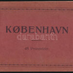cca 1900 Koppenhága, városképes album 48 db képpel